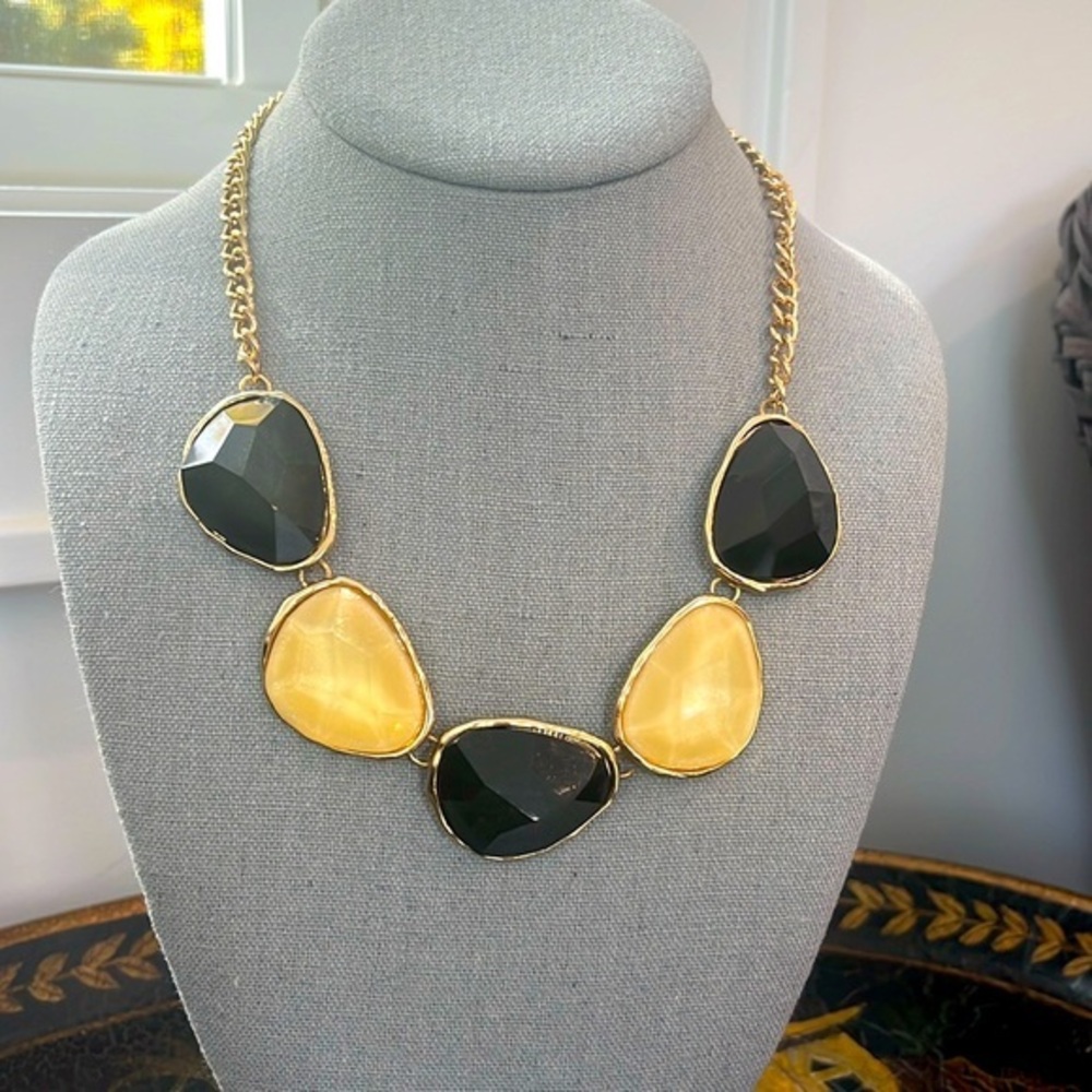 Vintage Faceted Beaded Statement Necklace
